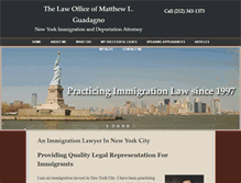 Tablet Screenshot of guadagno-immigration.com